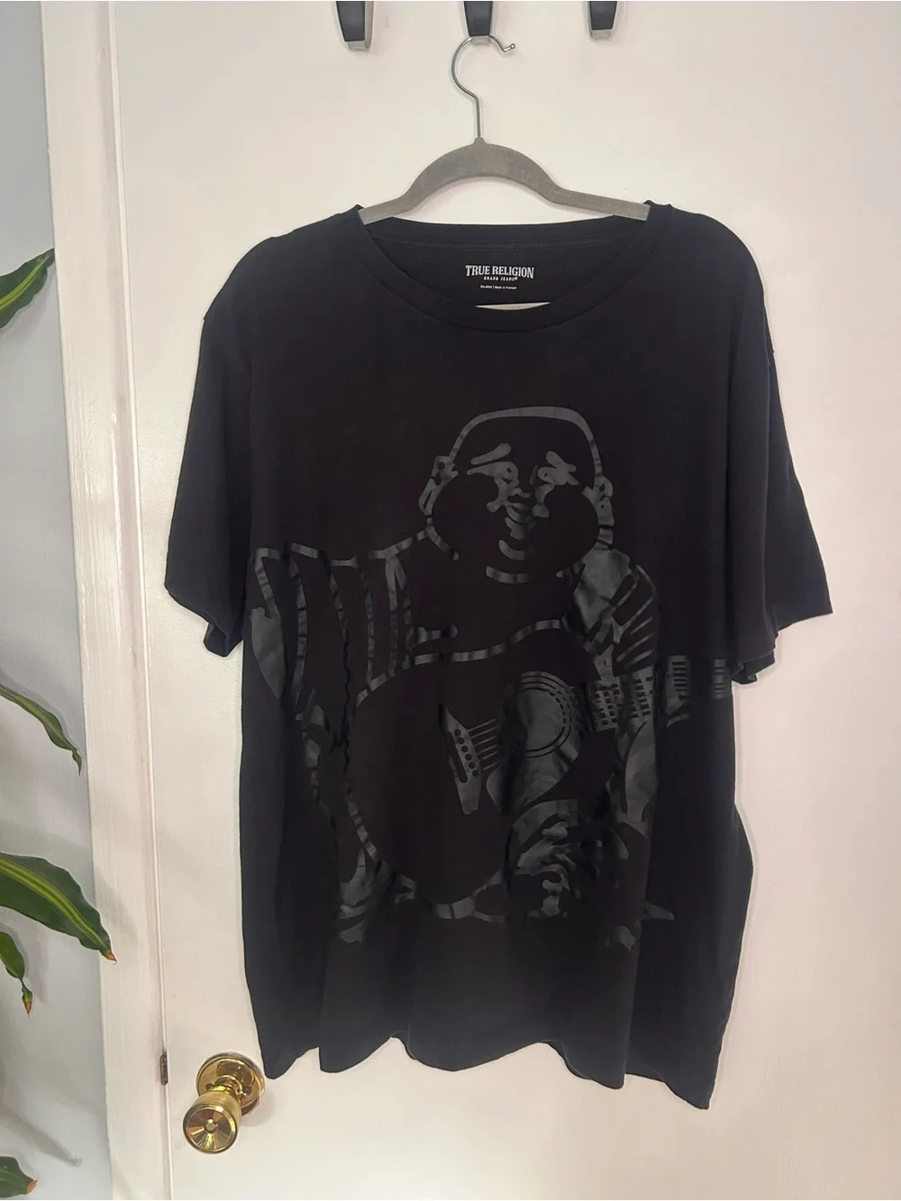 True Religion Black Short-Sleeve Graphic Crewneck Tee